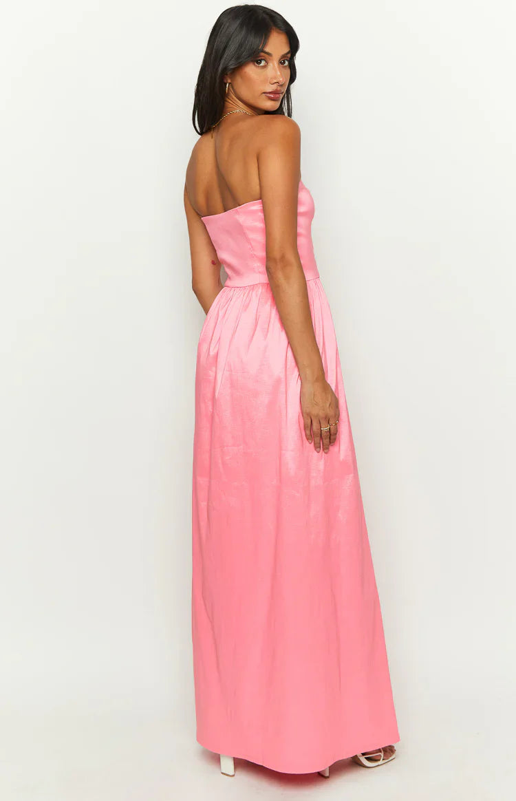 Sunnie Strapless Maxi Dress | Pink