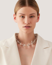 Glass Beads | Supernova Necklace | Gold Tone Dipped Brass