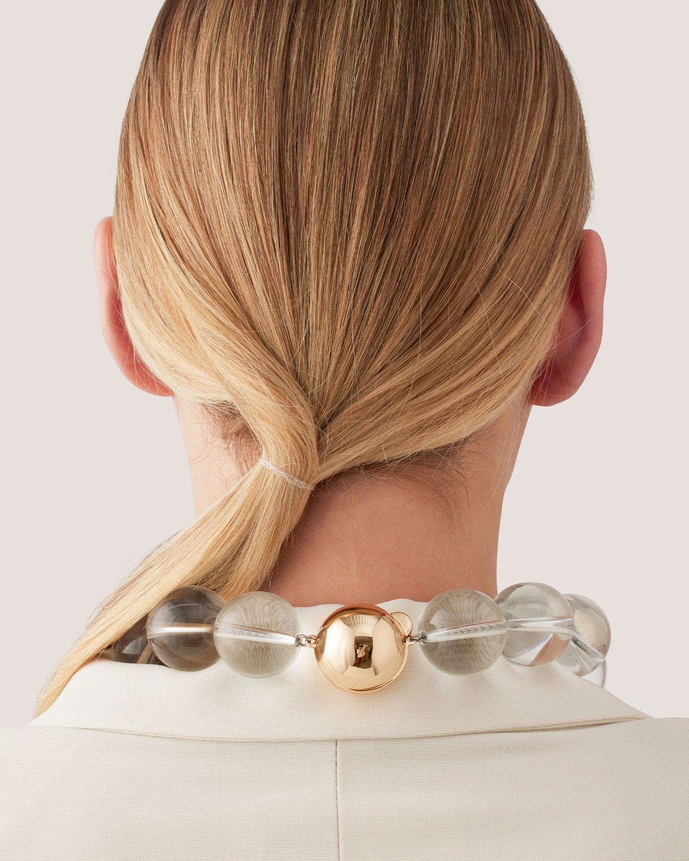 Glass Beads | Supernova Necklace | Gold Tone Dipped Brass