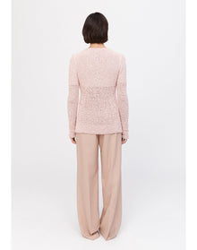 Sylvie | Rustic Knit Cardigan | Pale Rose