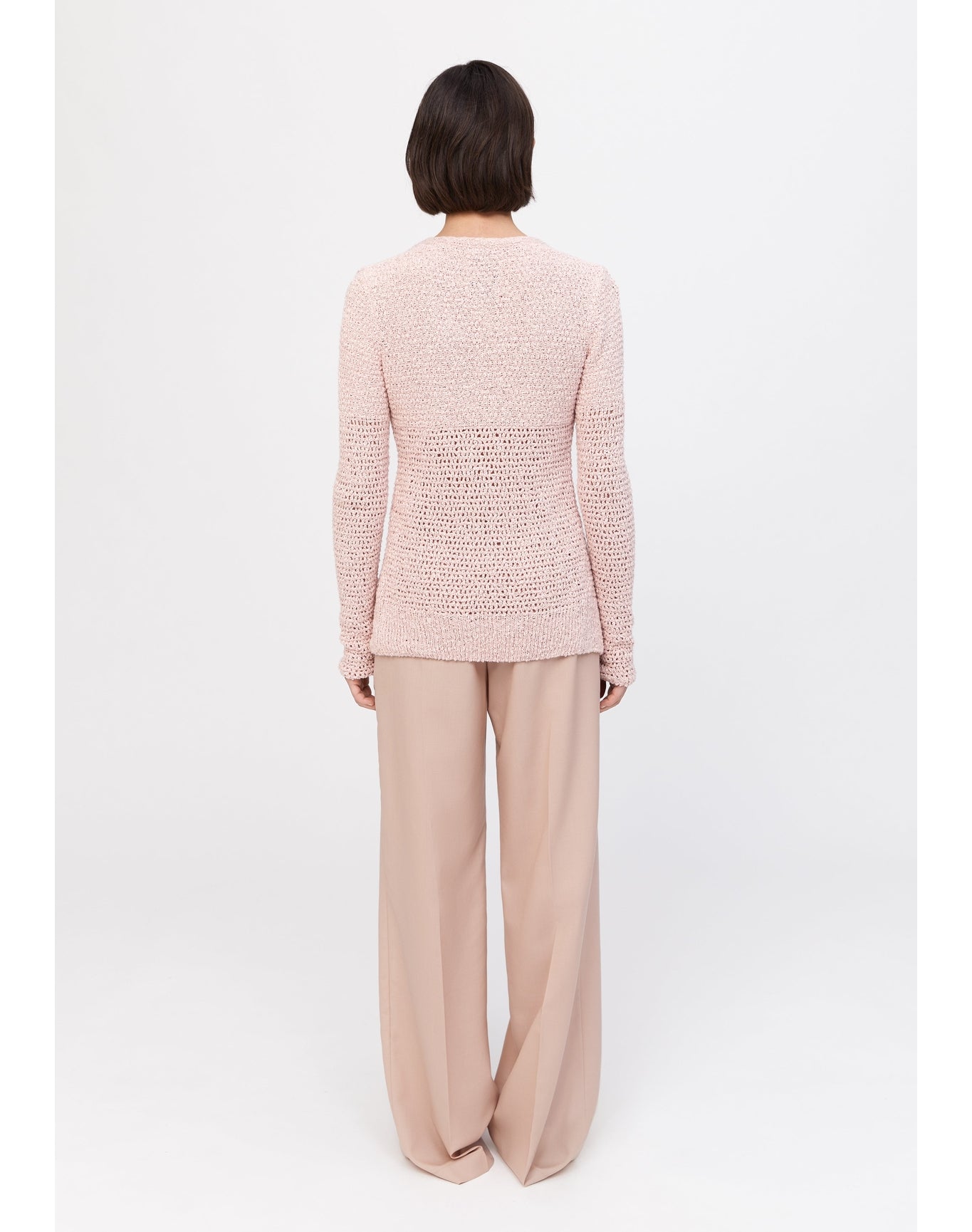 Sylvie | Rustic Knit Cardigan | Pale Rose