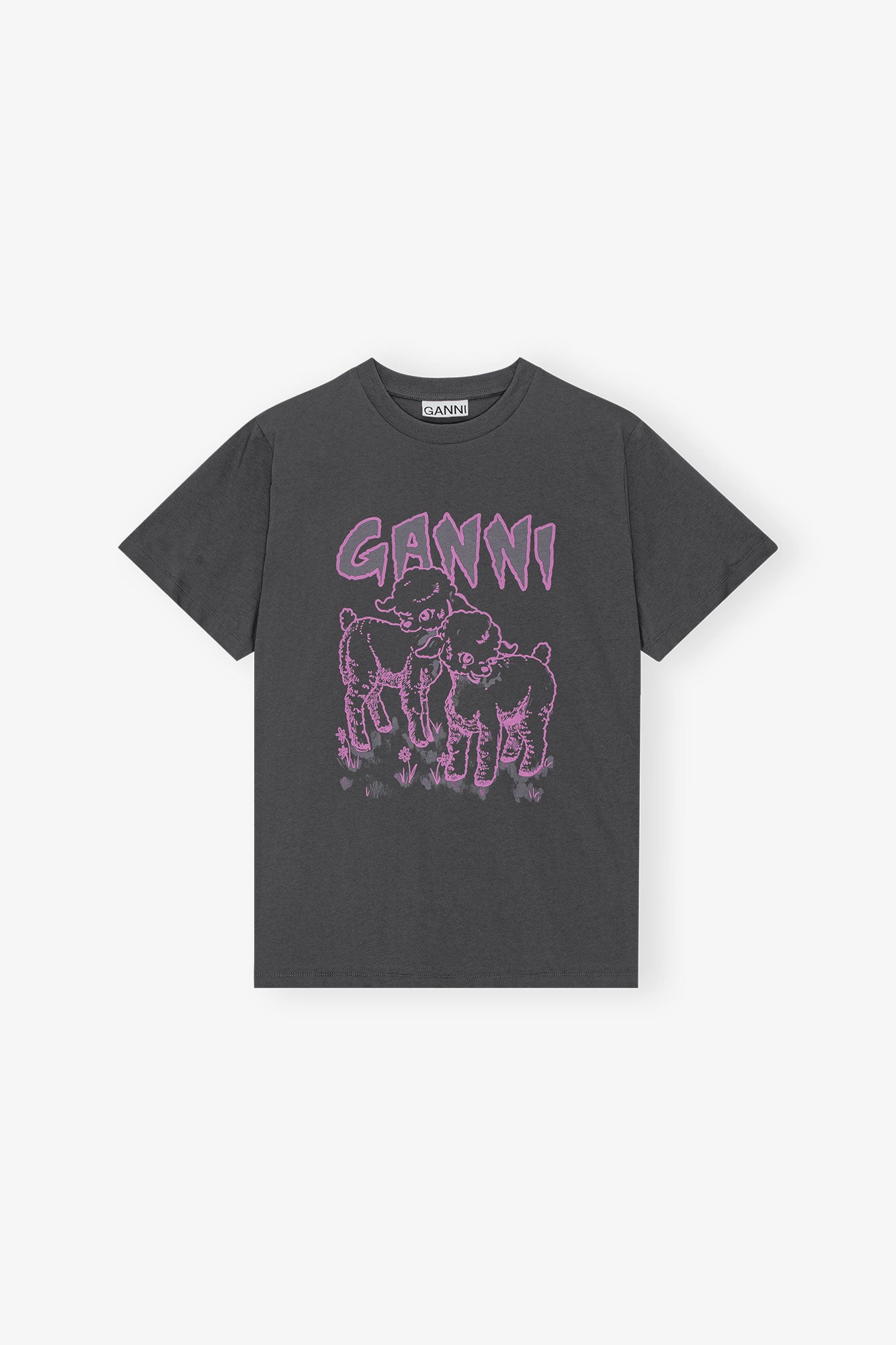 Basic Jersey Lambs Relaxed T-shirt | Volcanic Ash