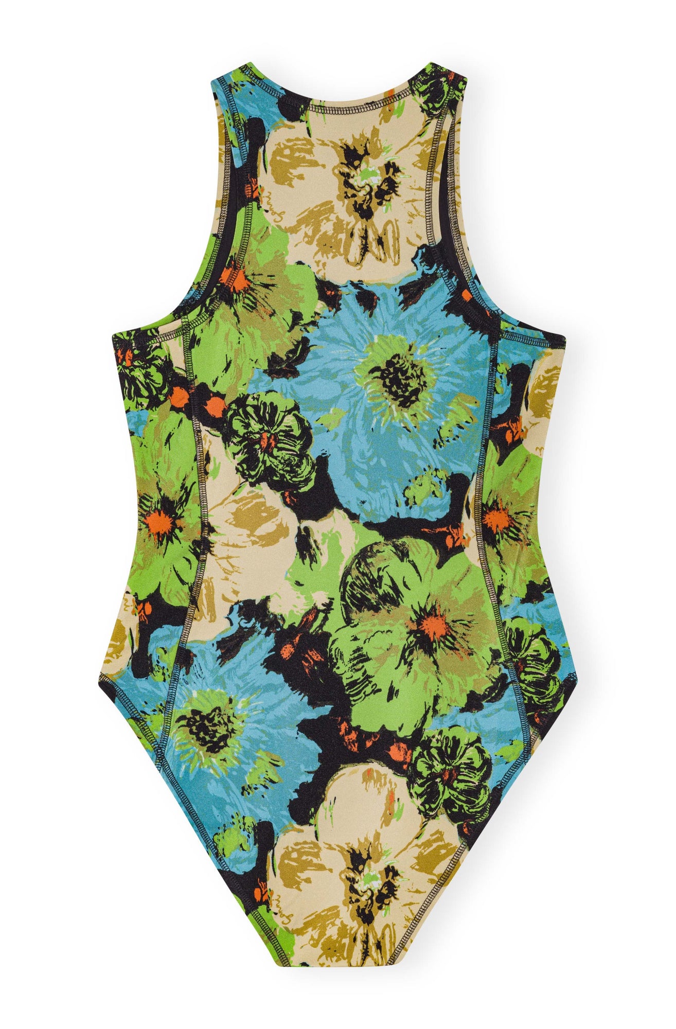 Printed Lycra Jersey Bodystocking | Multicolour