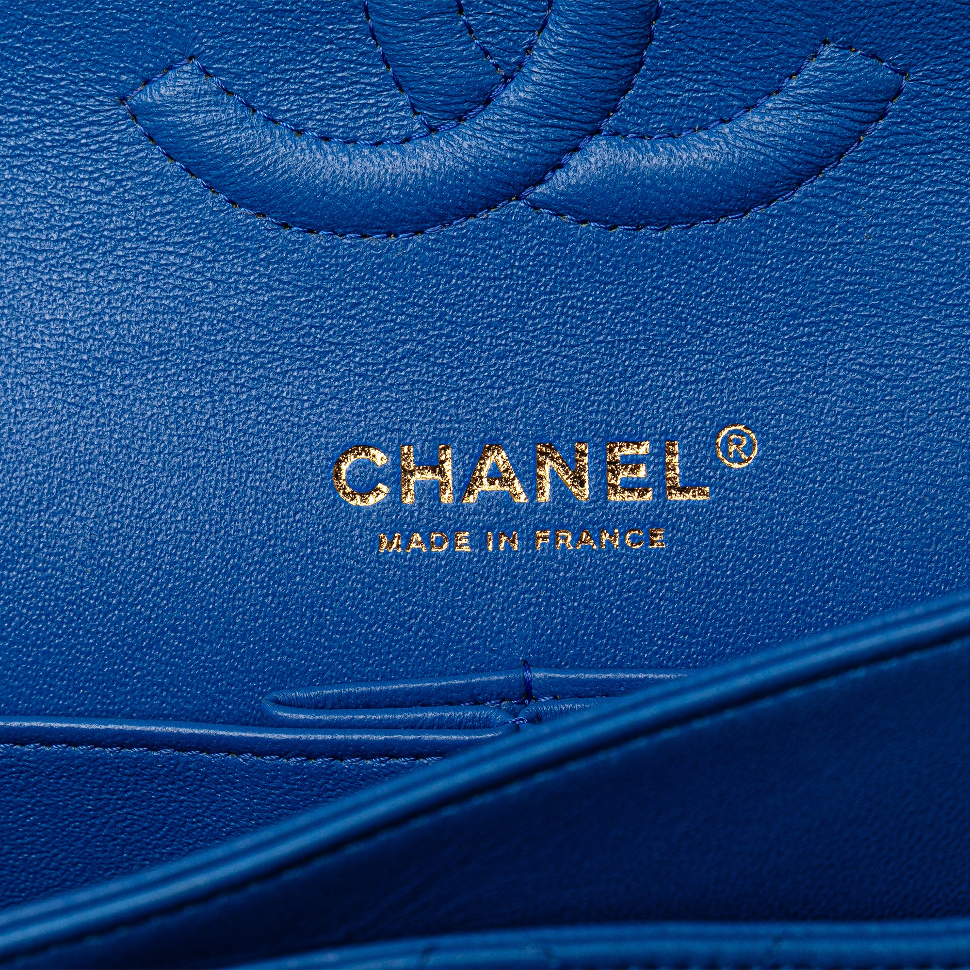 Chanel | Pre-Owned Medium Classic Lambskin Double Flap | Blue