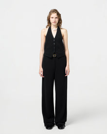 Tailored Halter Vest | Black