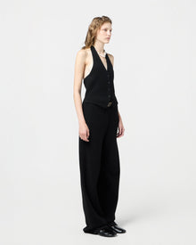 Tailored Halter Vest | Black