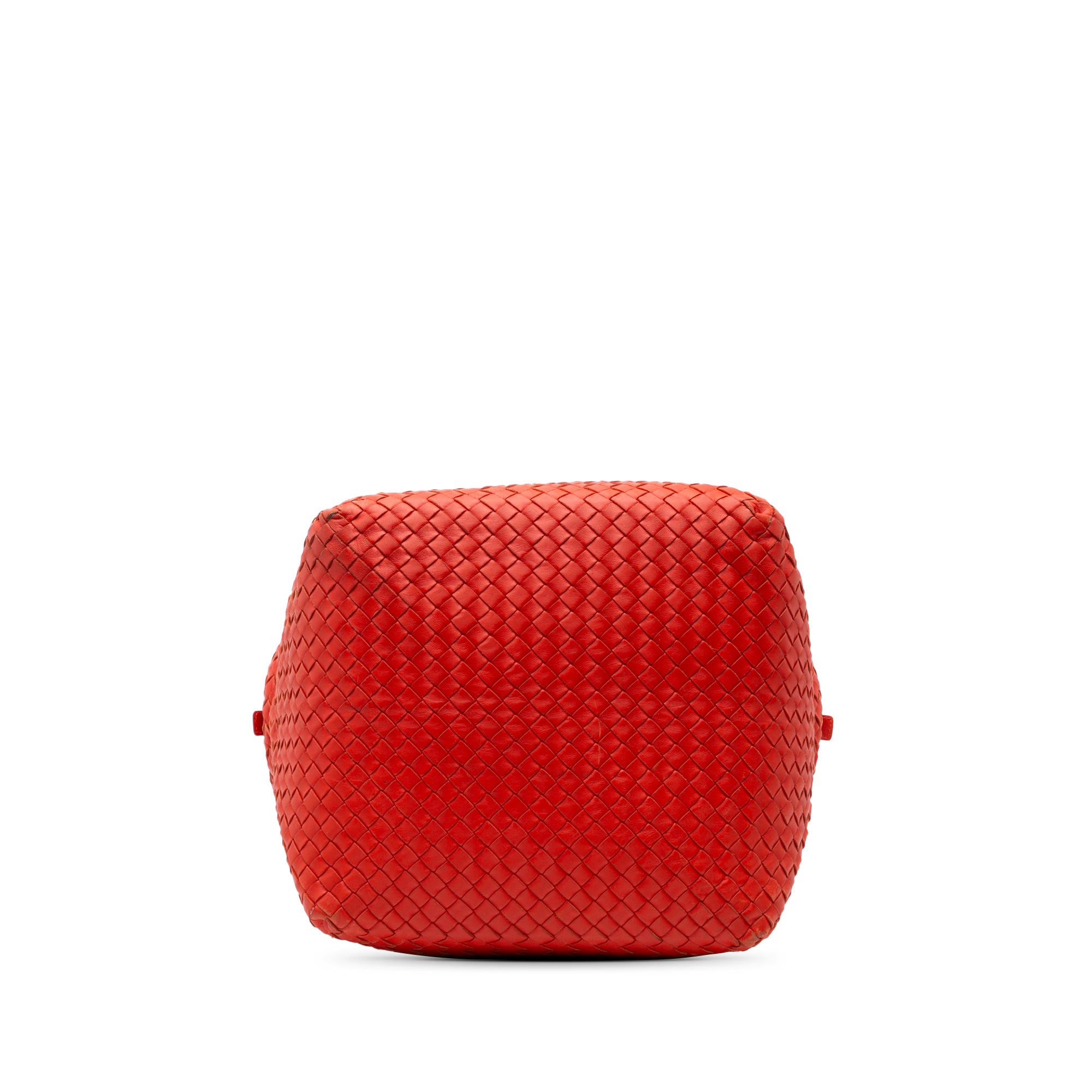 Bottega Veneta | Pre-Owned Nappa Intrecciato Cube Shoulder Bag | Red
