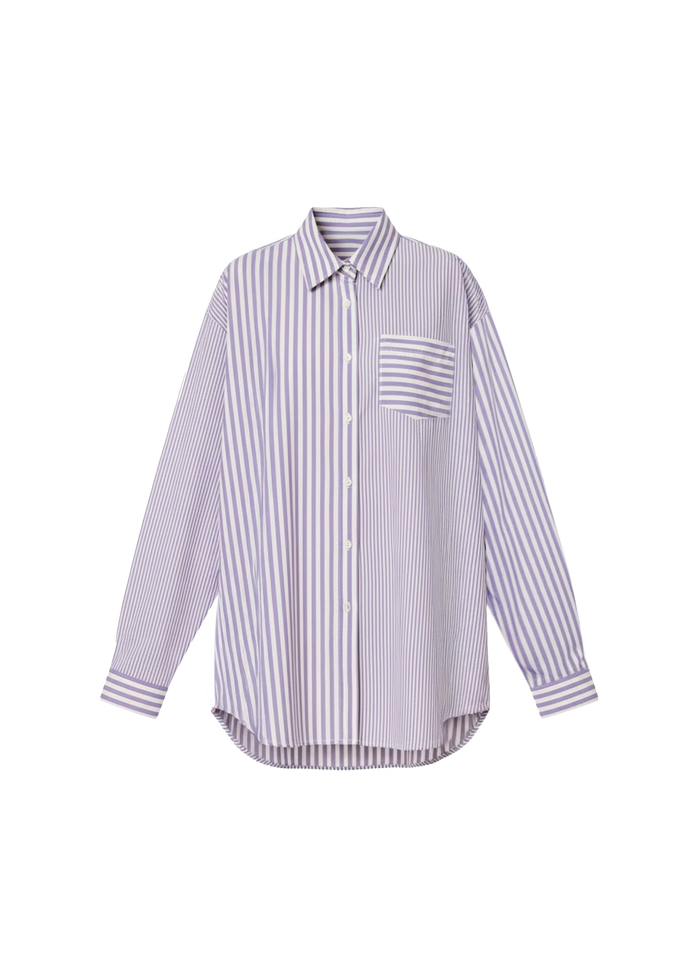Avril Button Down Ultra Violet Stripe - Solid & Striped