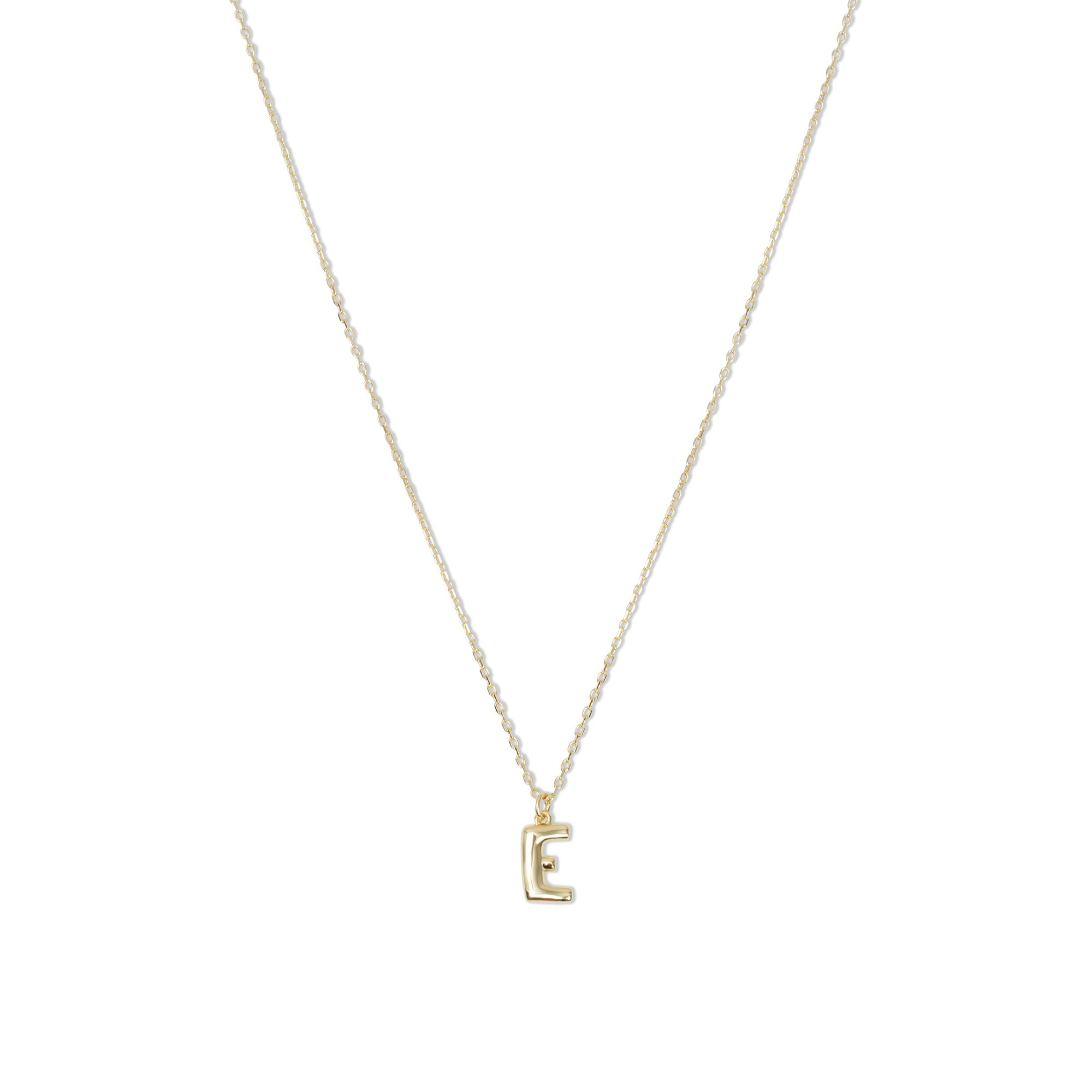 The Mini Bubble Letter Pendant Necklace | 18KT Gold Vermeil