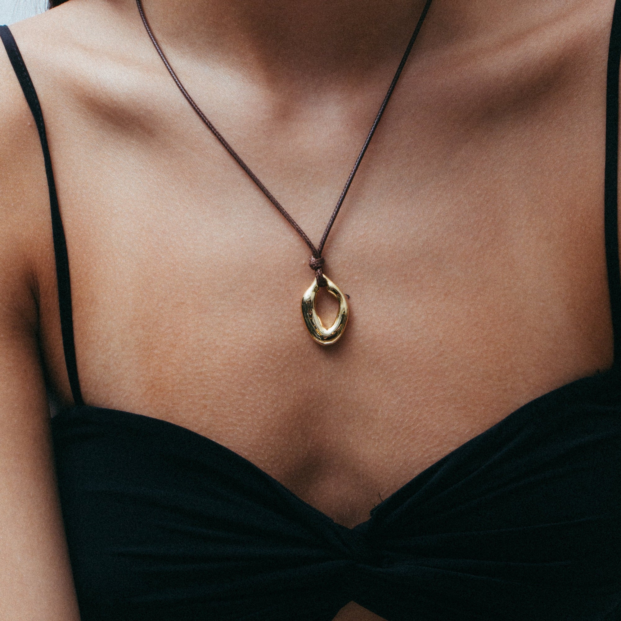 The Ania Cord Pendant Necklace | 18KT Gold Vermeil