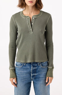 Thermal Henley Tee | Tea Leaf