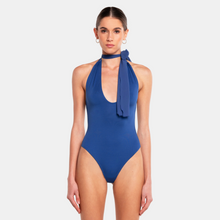 OW Collection TIE Neck Bodysuit Bodysuit 199 - Elemental Blue