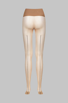 Signature Back Seam Seamless Tights - 20D - Medium Nude - Les Coquetteries