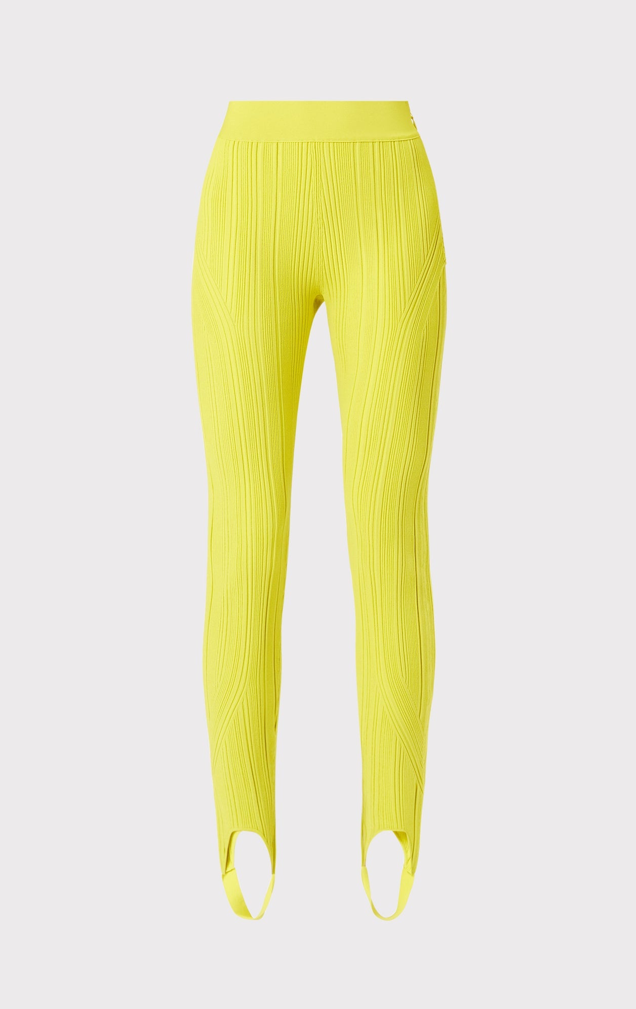 Variegated Rib Stirrup Leggings | Chartreuse