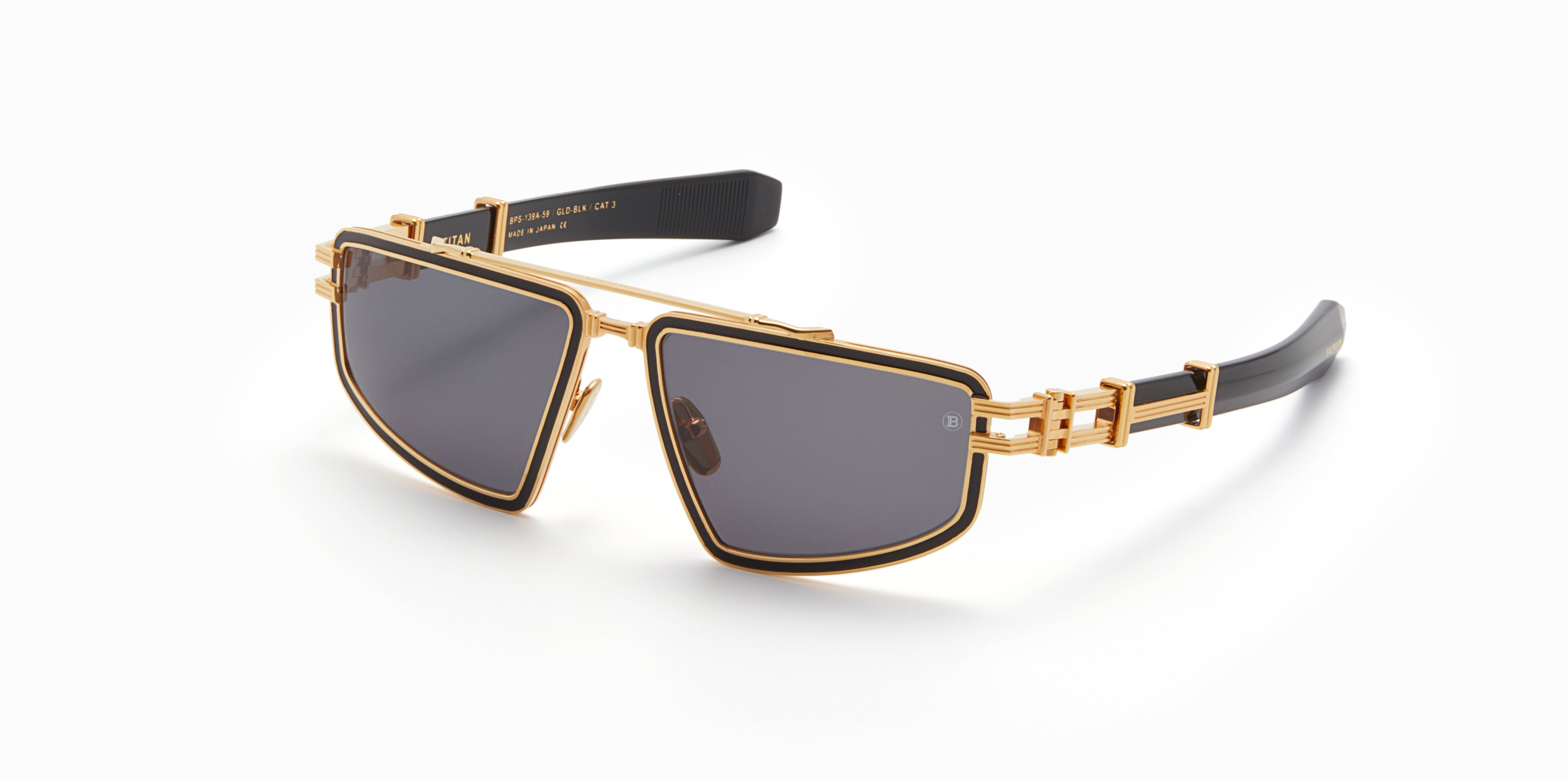 Mens | Titan Sunglass | Gold - Black | Dark Grey