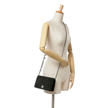 Chanel | Pre-Owned Quilted Suede Cocostellar Wallet on Chain | Black