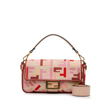 Fendi | Pre-Owned Zucca Embroidered Baguette Satchel | Pink