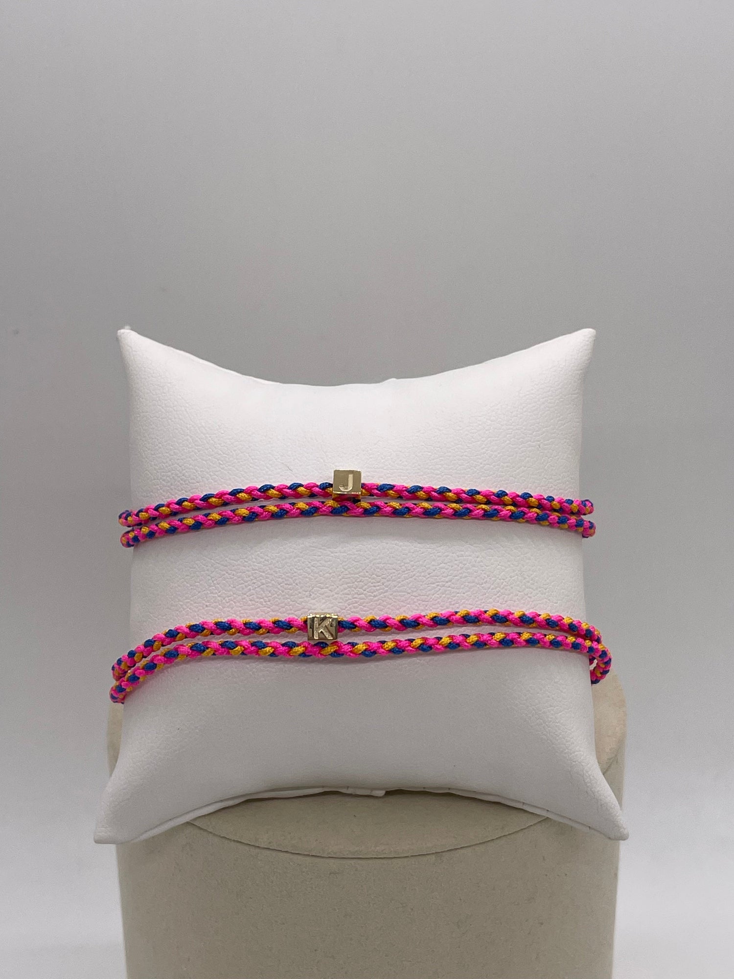 Mini Baby Block Initial Necklace | 14K Yellow Gold