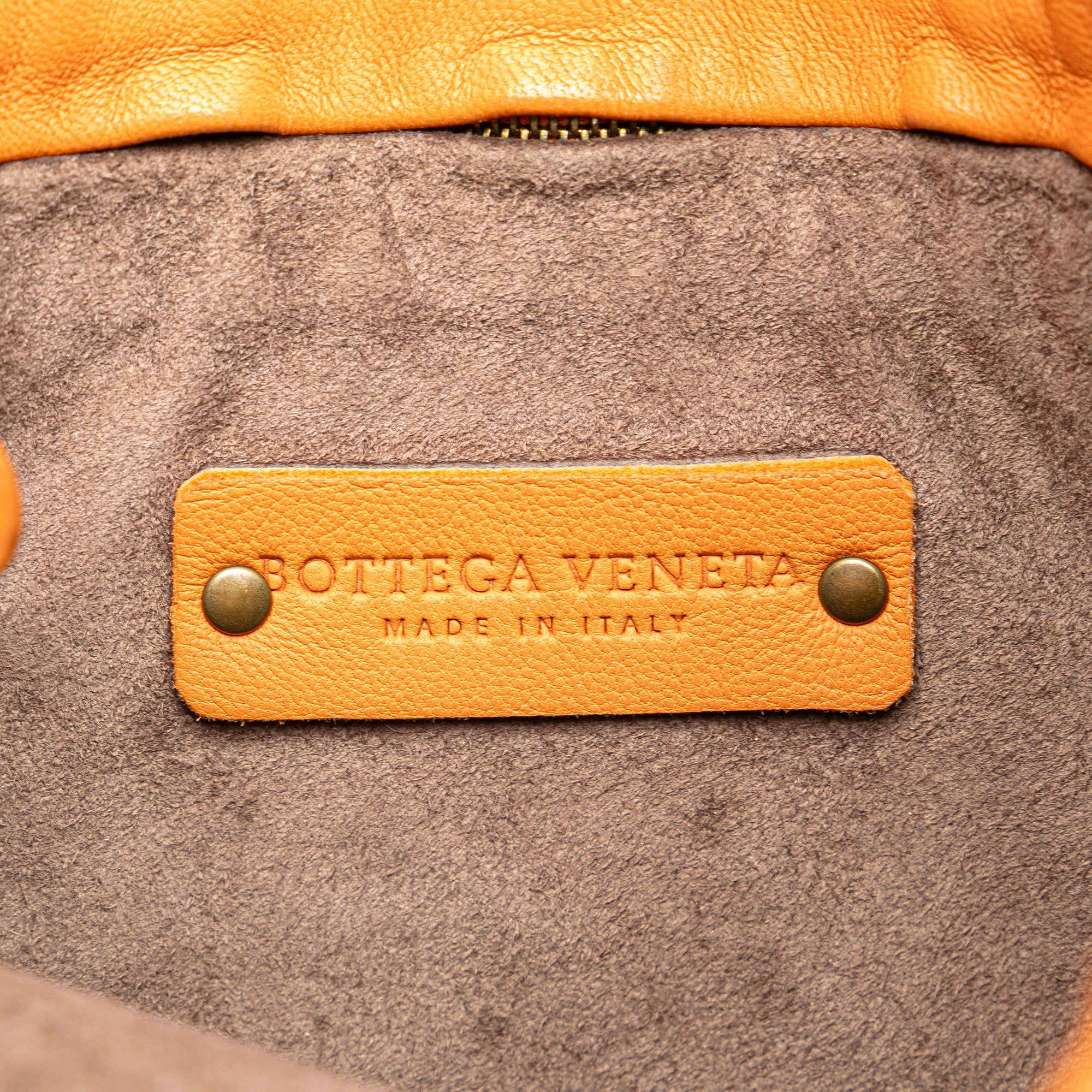 Bottega Veneta | Pre-Owned Leather Intrecciato Crossbody | Orange