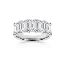 4.00 CT Emerald Lab-Grown Diamond | Five Stone Anniversary Wedding Band Ring | 14K White Gold | G Color | VS Clarity