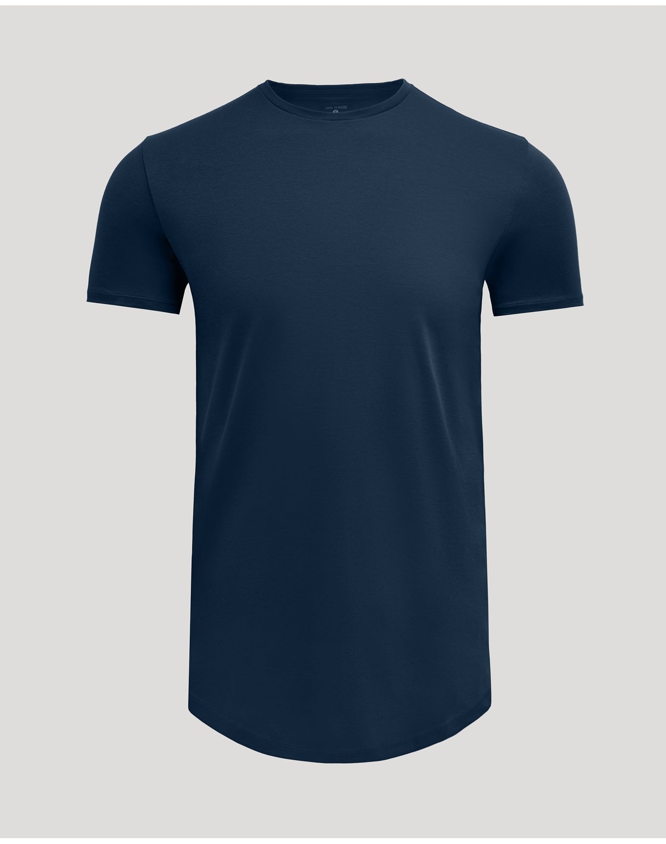 Tall Premium Pima Crew Curved Hem | Navy