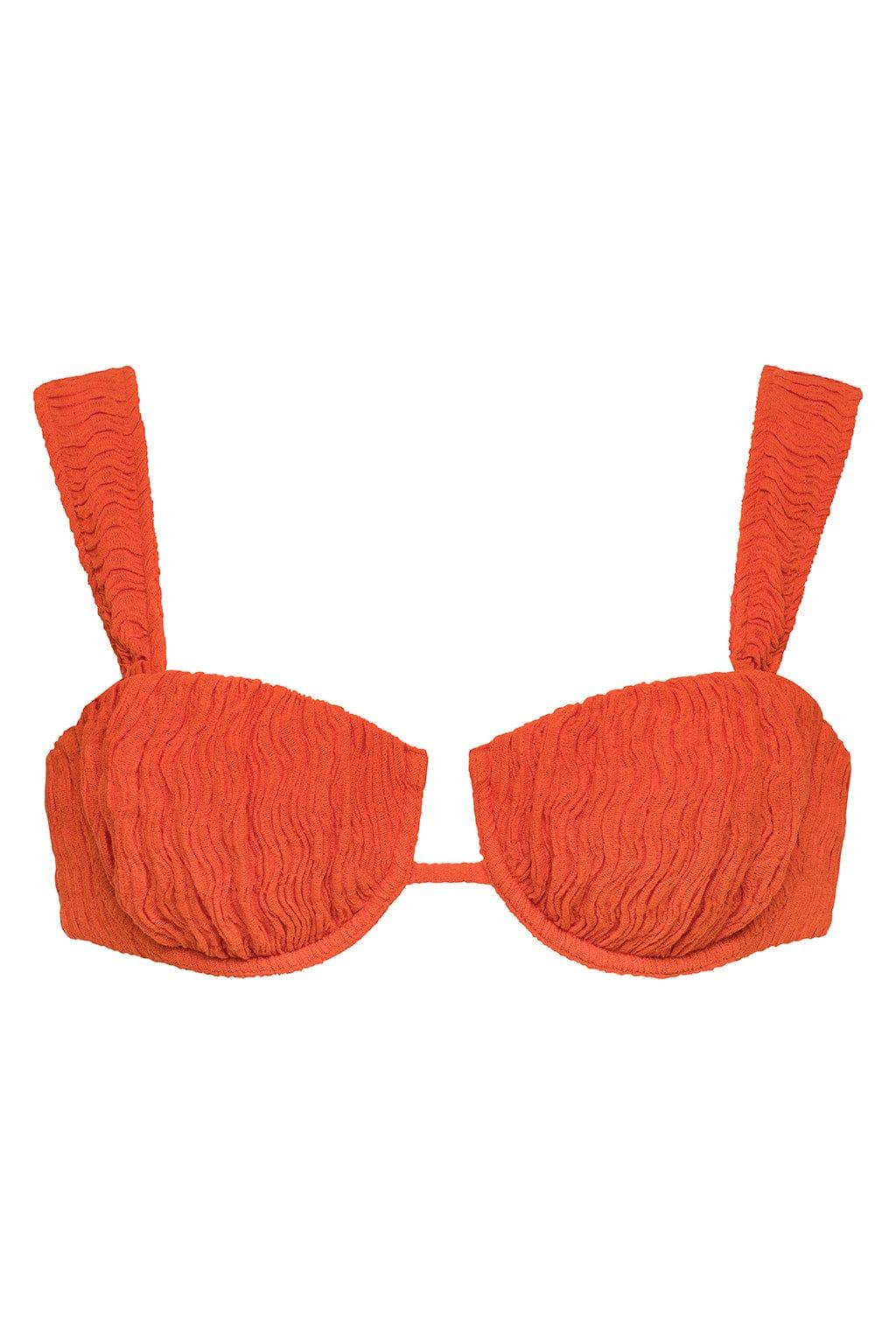 Petal Bikini Top | Tangerine