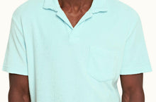 Terry Towelling Tailored Fit Resort Towelling Polo Shirt | Clear Sky