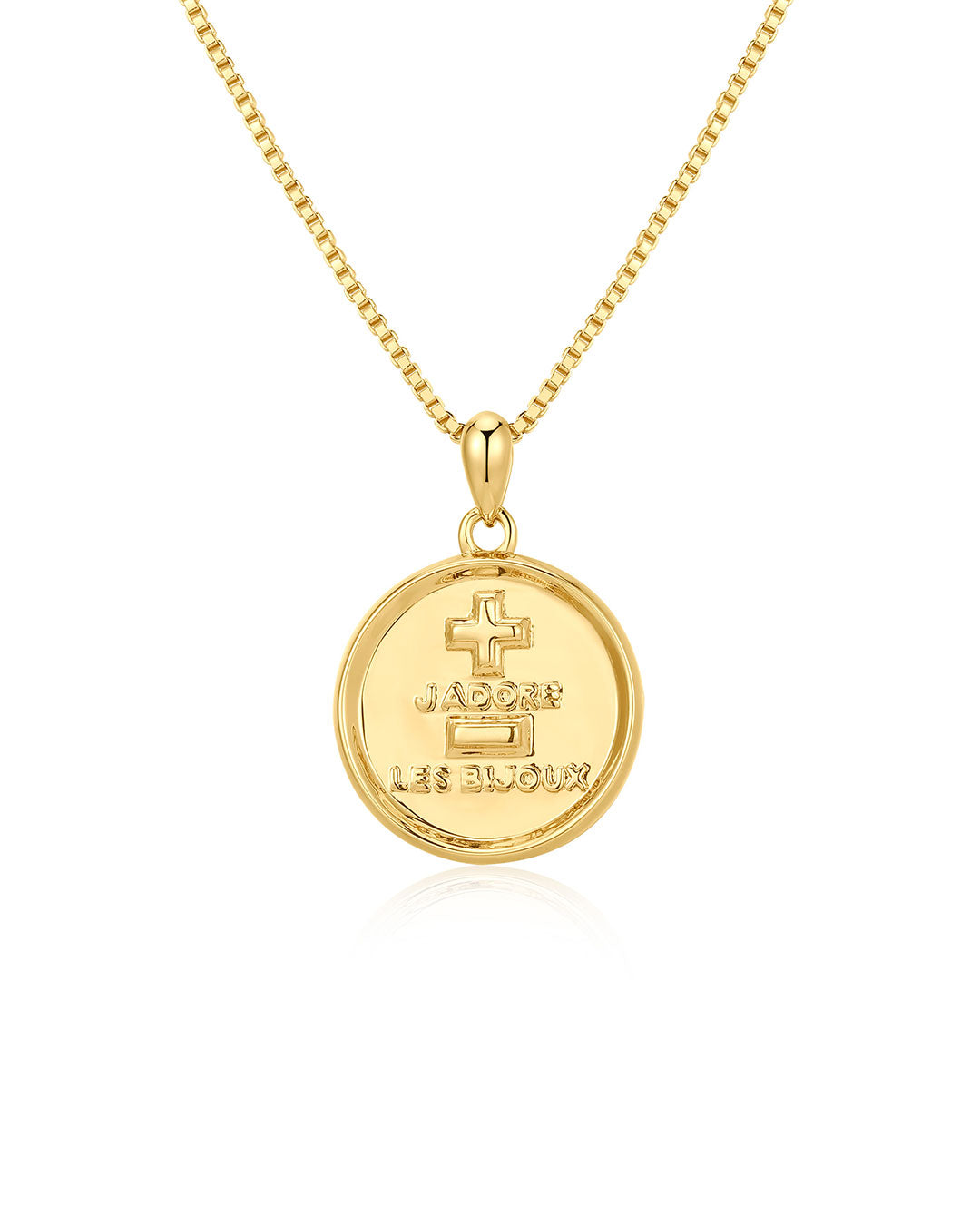 The 'I Love Jewelry' Coin Necklace | Gold