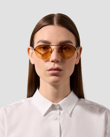 The Round | Black | Orange Lenses