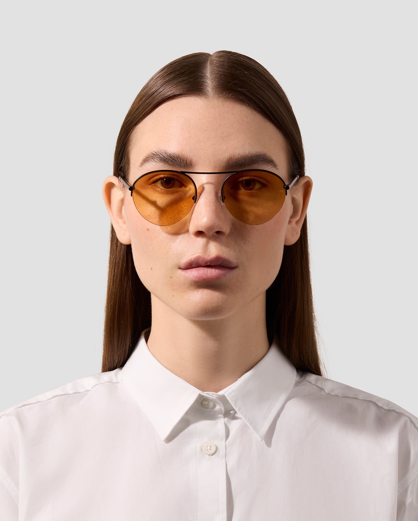 The Round | Black | Orange Lenses