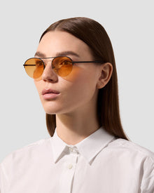 The Round | Black | Orange Lenses