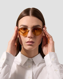 The Round | Black | Orange Lenses