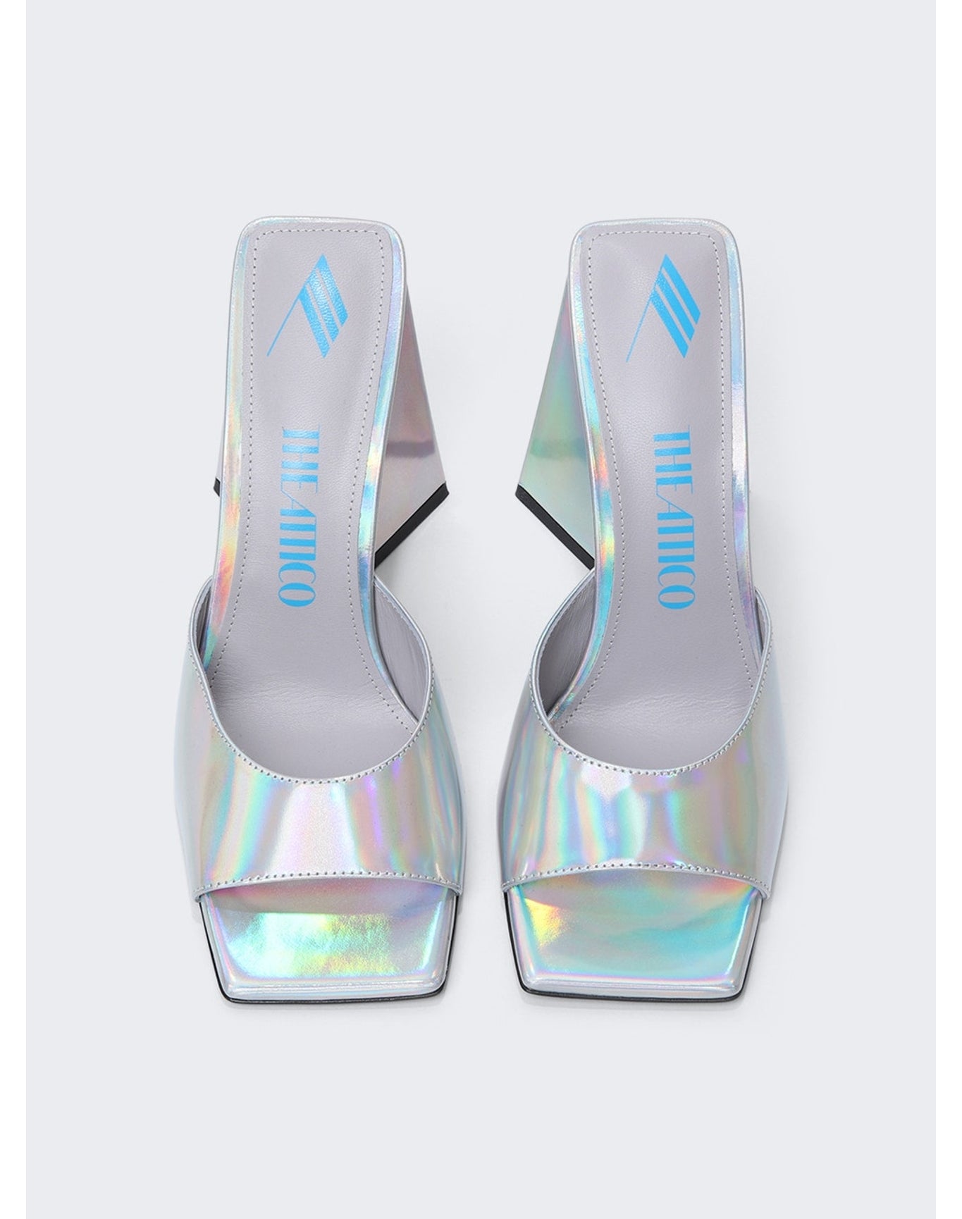 The Attico | Women | Devon Mule 115mm | Holographic Silver