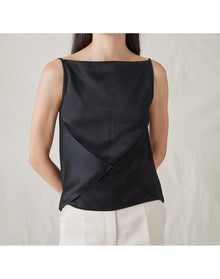 The Cowl Back Top | Black