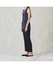 The Duchess Satin Vest | Black