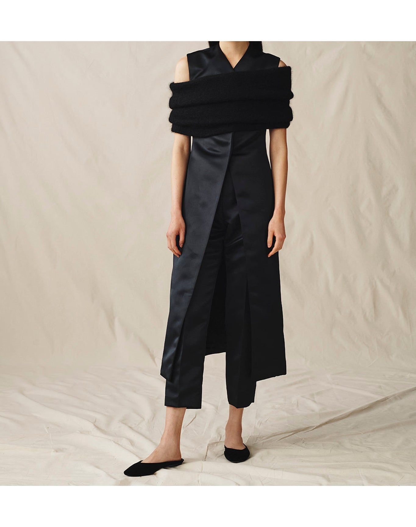 The Evening Wrap in Silk Mohair | Black