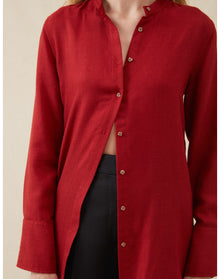 The Everyday Shirt in Silk Cashmere | Pimento