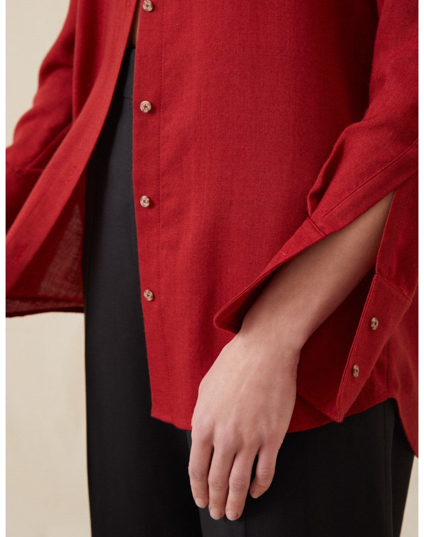 The Everyday Shirt in Silk Cashmere | Pimento