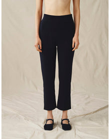 The High-Waisted Knit Pant | Midnight
