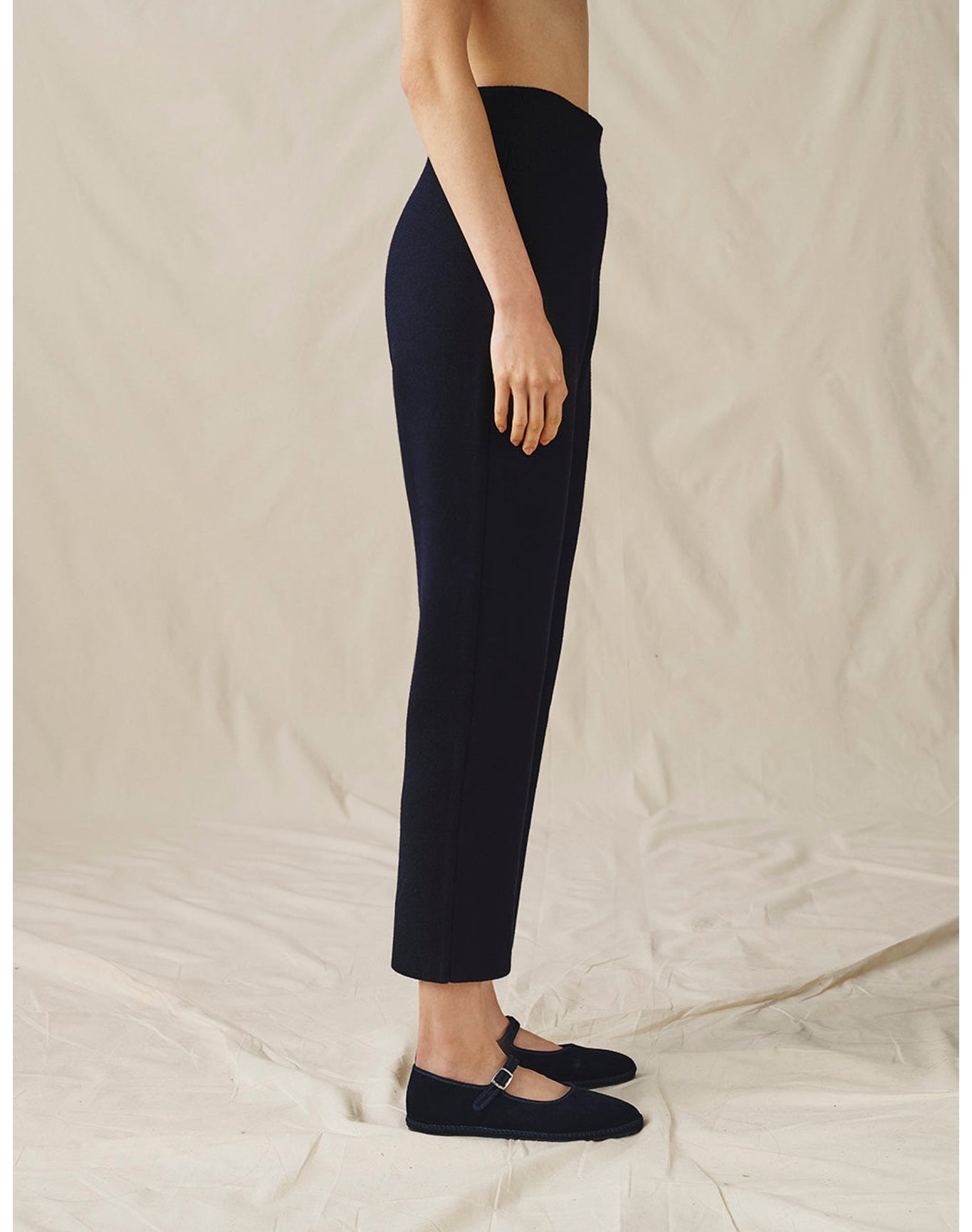The High-Waisted Knit Pant | Midnight