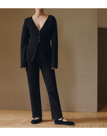 The High-Waisted Knit Pant | Midnight