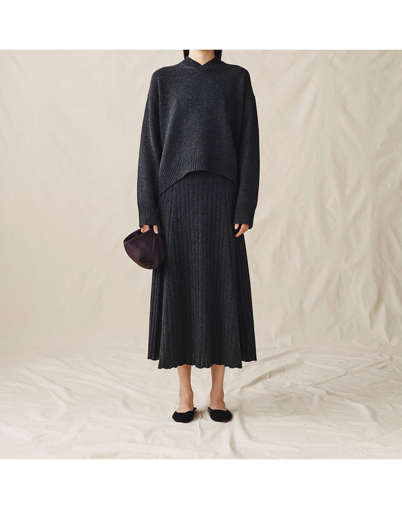 The Knit Skirt | Anthracite
