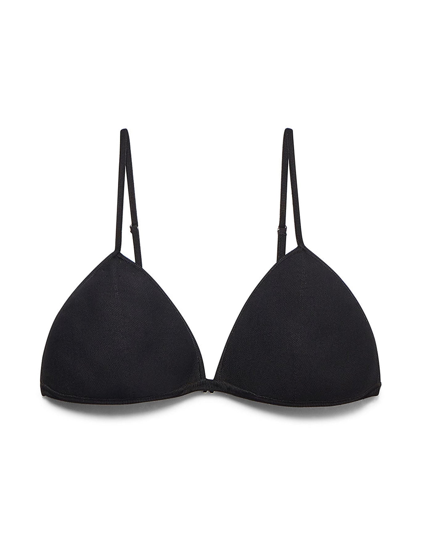 The Knit Triangle Bra | Black