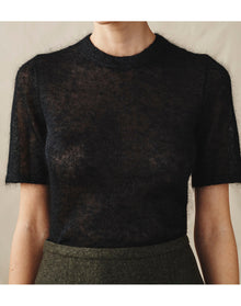 The Mohair Silk T-Shirt | Black