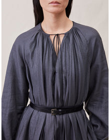 The Pleated Caftan | Charcoal