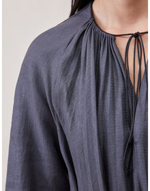 The Pleated Caftan | Charcoal