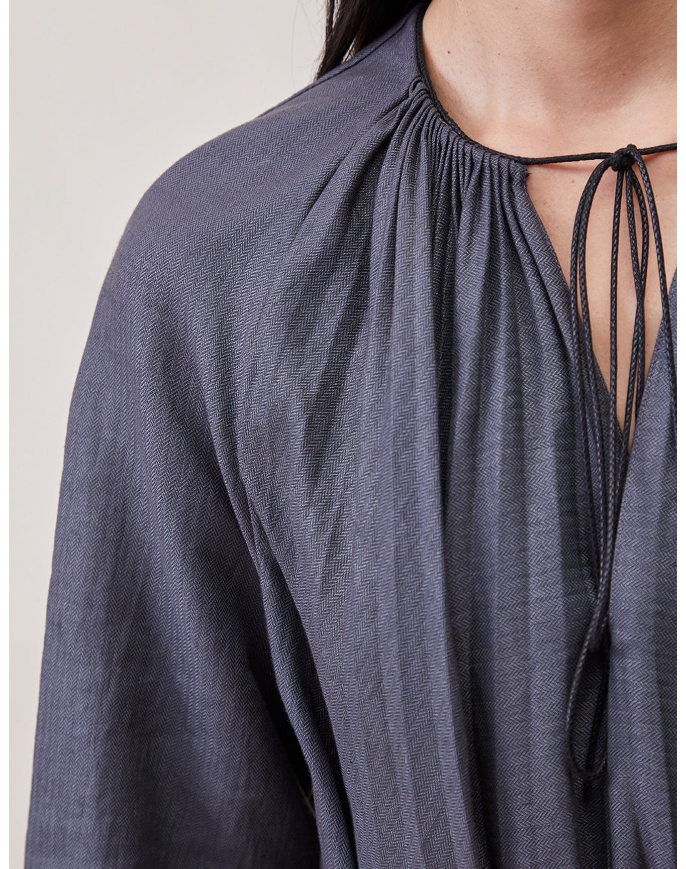 The Pleated Caftan | Charcoal