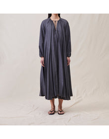 The Pleated Caftan | Charcoal