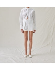 The Rolled Shorts in Jacquard | Ivory