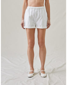 The Rolled Shorts in Jacquard | Ivory